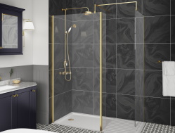 Brushed Brass Wetroom Screens